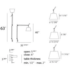 Artemide Tolomeo Mega Task Lamp With Clamp