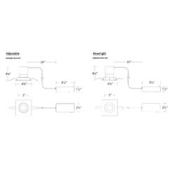 Patriot 3 Inch Color Select Square Recessed Light