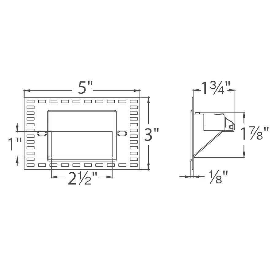 120V LED100TR Trimless Horizontal Step / Wall Light 3 120V LED100TR Trimless Horizontal Step / Wall Light
