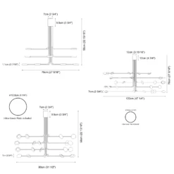 Arbor Long Semi-Flush Ceiling Light